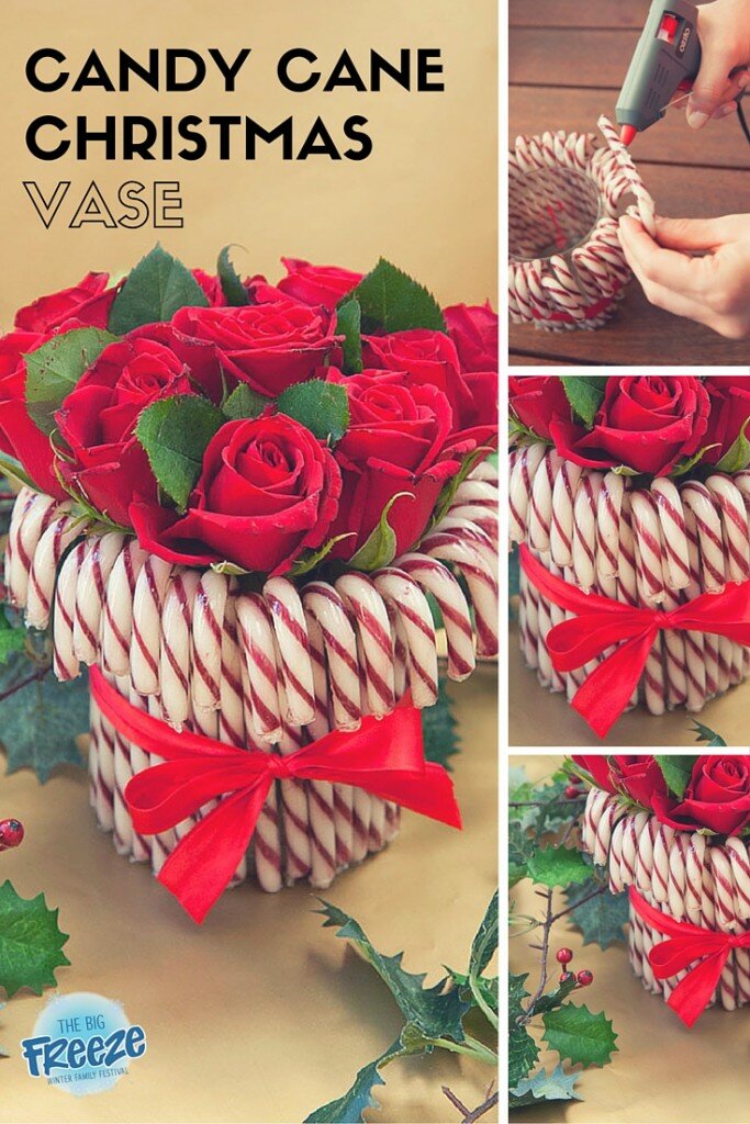 Candy Cane Christmas Vase by The Big Freeze